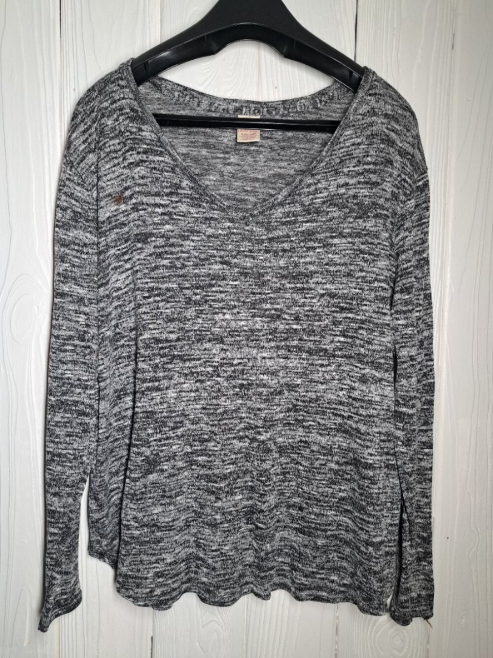 Women's Faded Glory Long Sleeve Tee Shirt XXL Gray